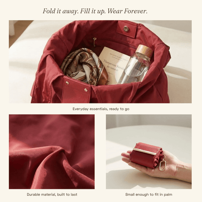 Foldable Keychain Tote Bag